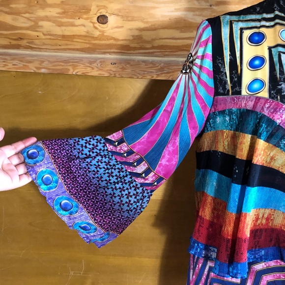 Mary Katrantzou 100% silk Milana Blouse in size 10 (fits like an 8) - Picture 10 of 16